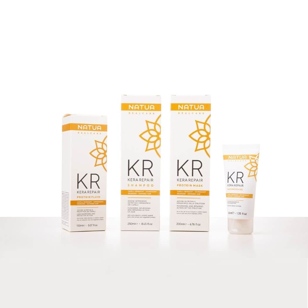 Natua KERA REPAIR Shampoo, Protein Mask, Protein Fluid, Multiprotein Gel – 4 Prodotti (Copia)